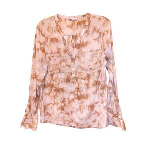 Carve Designs Light Brown/Tan Dylan Gauze Shirt Size M Boho Lightweight Hippie